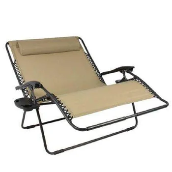 Двойной стул Складной с откидной спинкой с нулевой гравитацией/Шезлонг/Пляжный стул