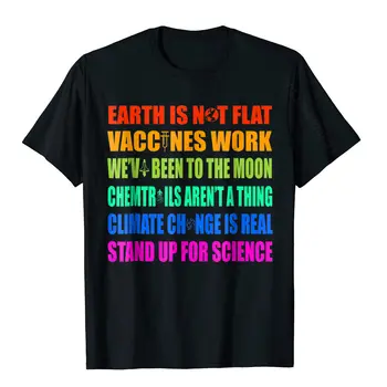 Земля не плоская, рабочая рубашка с вакцинами, научная рубашка, распространенные модные футболки, хлопковые мужские футболки, модные