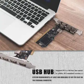 Плата расширения PCI к USB2.0 Настольный PCI к 5 USB2.0 480 Мбит/с КОНЦЕНТРАТОР NEC Chip Карта адаптера расширения